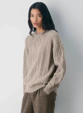 Jersey de cuello redondo de lana merino Heritage Knit