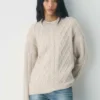 Jersey de cuello redondo de lana merino Heritage Knit Jersey de cuello redondo de lana merino Heritage Knit