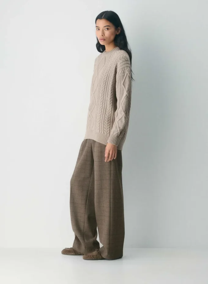 Jersey de cuello redondo de lana merino Heritage Knit