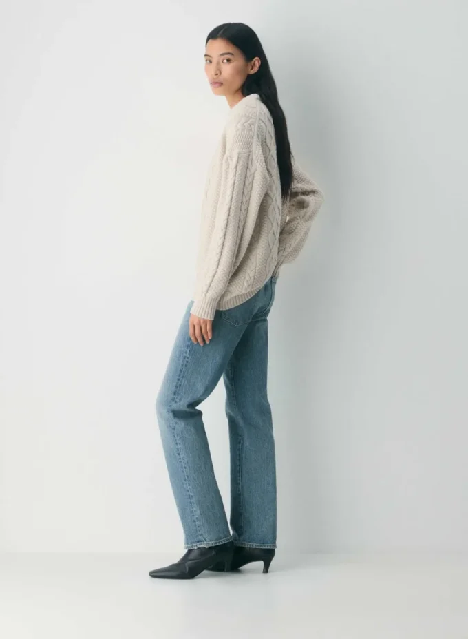 Jersey de cuello redondo de lana merino Heritage Knit Jersey de cuello redondo de lana merino Heritage Knit