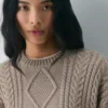 Jersey de cuello redondo de lana merino Heritage Knit