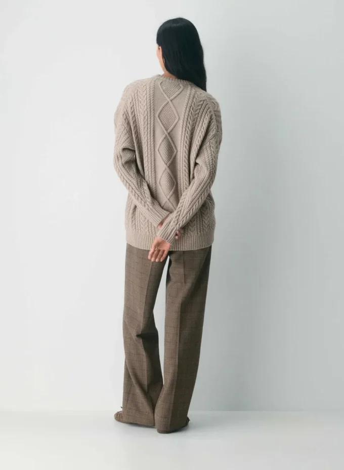 Jersey de cuello redondo de lana merino Heritage Knit