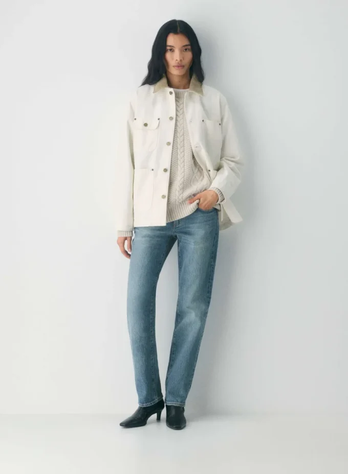 Jersey de cuello redondo de lana merino Heritage Knit Jersey de cuello redondo de lana merino Heritage Knit