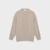 Jersey de cuello redondo de lana merino Heritage Knit