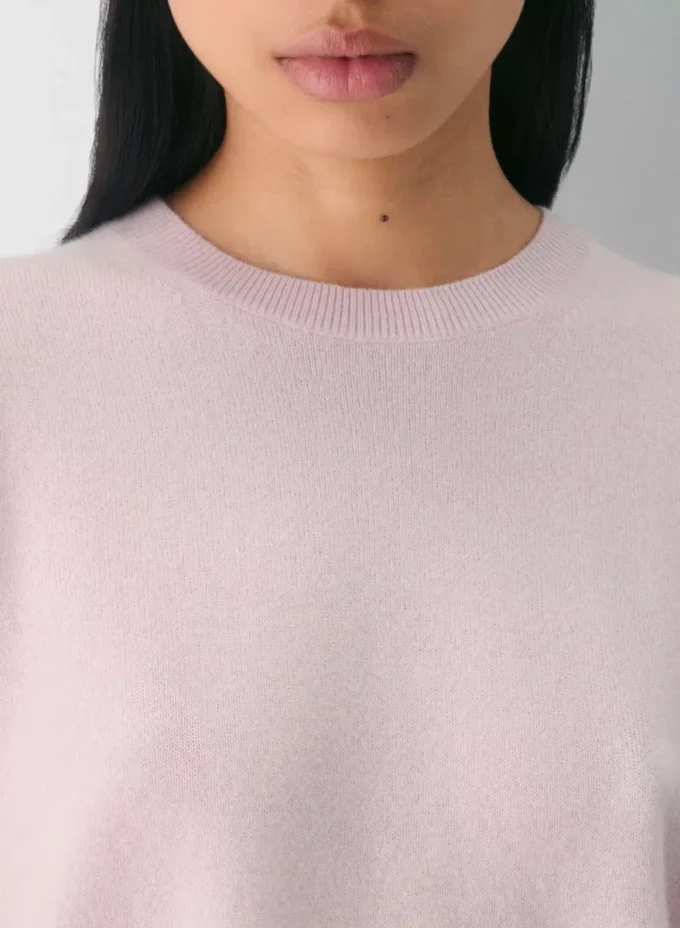 Jersey de manga corta y cuello redondo de cachemira Bare Jersey de manga corta y cuello redondo de cachemira Bare