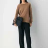 Jersey holgado de cuello redondo Feather Cashmere