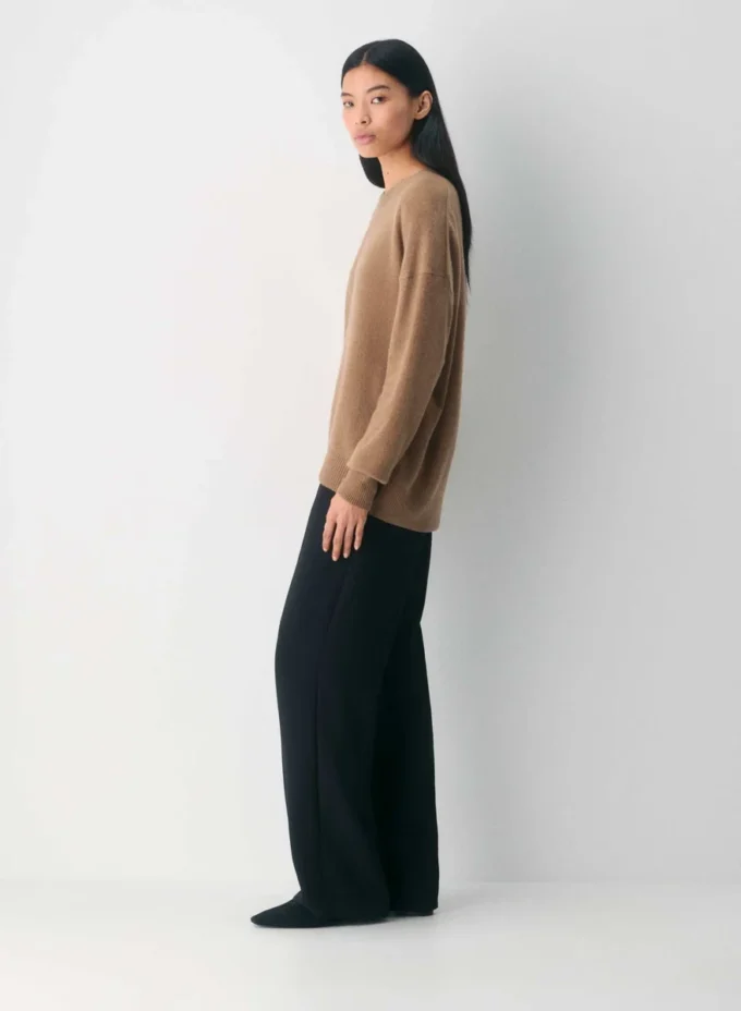 Jersey holgado de cuello redondo Feather Cashmere
