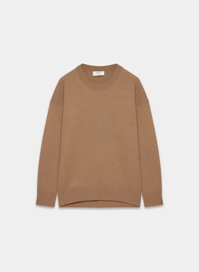 Jersey holgado de cuello redondo Feather Cashmere