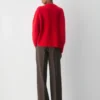 Jersey oversize de cuello redondo de cachemira afelpada Jersey oversize de cuello redondo de cachemira afelpada