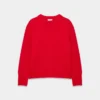 Jersey oversize de cuello redondo de cachemira afelpada Jersey oversize de cuello redondo de cachemira afelpada
