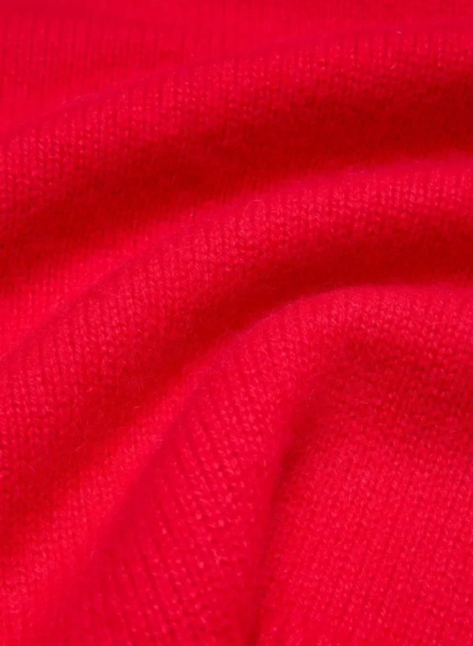 Jersey oversize de cuello redondo de cachemira afelpada Jersey oversize de cuello redondo de cachemira afelpada