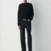 Jersey oversize de cuello redondo Mesh Cashmere