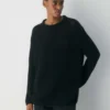 Jersey oversize de cuello redondo Mesh Cashmere