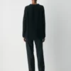Jersey oversize de cuello redondo Mesh Cashmere