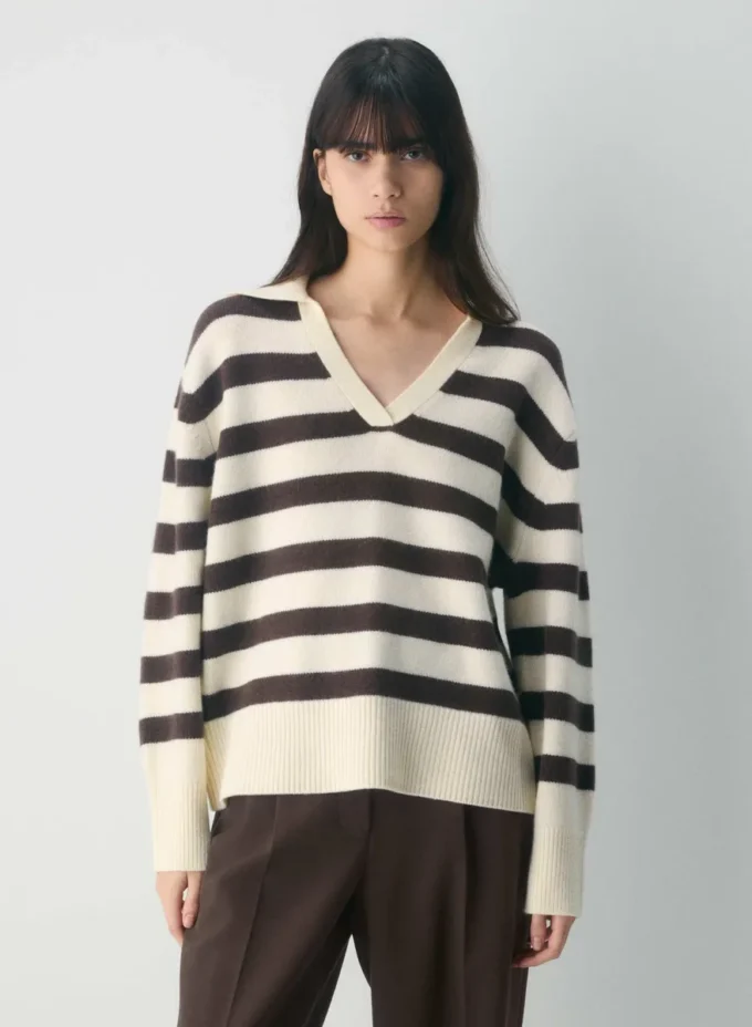 Jersey polo oversize de cachemira Plush