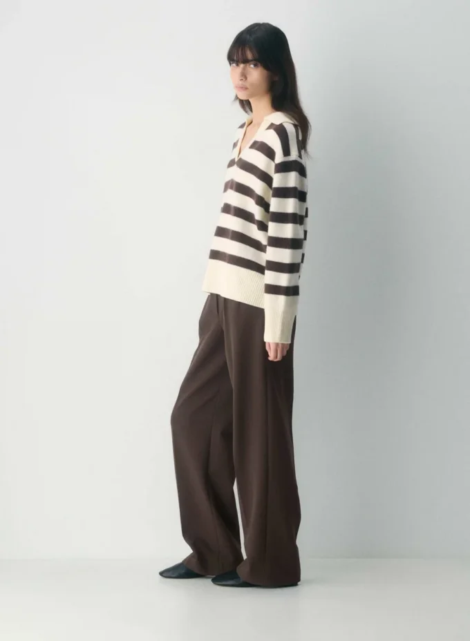 Jersey polo oversize de cachemira Plush