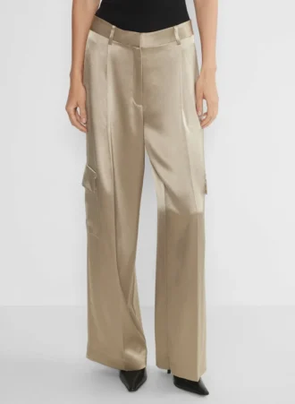 Pantalón cargo de satén extrovertido