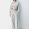 Pantalón de chándal con cremallera Mega Barrel de felpa Cozy Sweatfleece