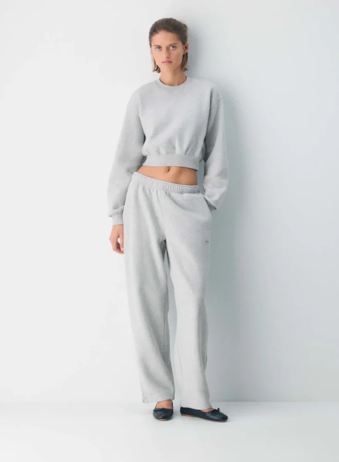 Pantalón de chándal con cremallera Mega Barrel de felpa Cozy Sweatfleece