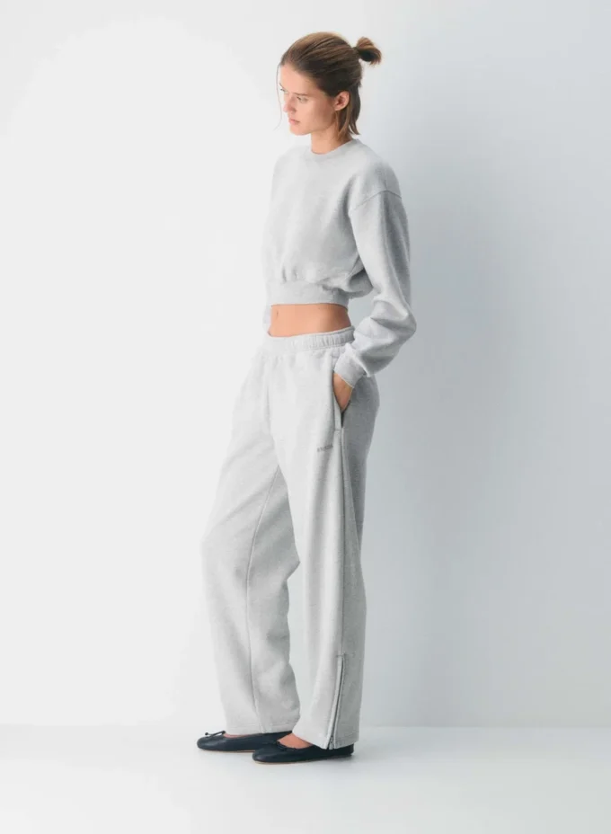 Pantalón de chándal con cremallera Mega Barrel de felpa Cozy Sweatfleece