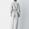 Pantalón de chándal con cremallera Mega Barrel de felpa Cozy Sweatfleece