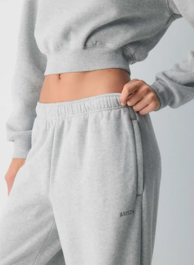 Pantalón de chándal con cremallera Mega Barrel de felpa Cozy Sweatfleece