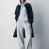 Pantalón de chándal con cremallera Mega Barrel de felpa Cozy Sweatfleece