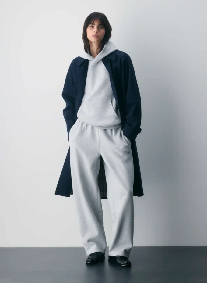 Pantalón de chándal con cremallera Mega Barrel de felpa Cozy Sweatfleece