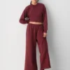 Pantalón palazzo de felpa Mega Lo-rise Pantalón palazzo de felpa Mega Lo-rise