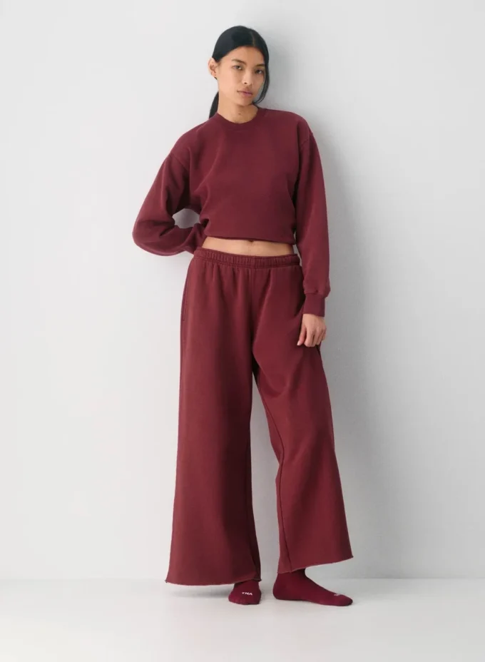 Pantalón palazzo de felpa Mega Lo-rise Pantalón palazzo de felpa Mega Lo-rise