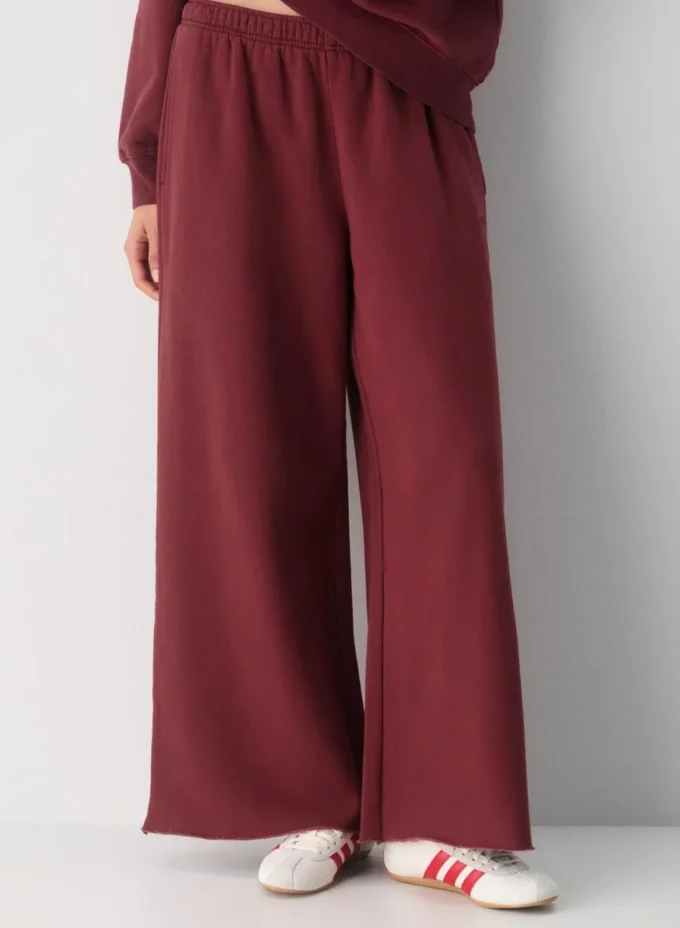 Pantalón palazzo de felpa Mega Lo-rise Pantalón palazzo de felpa Mega Lo-rise