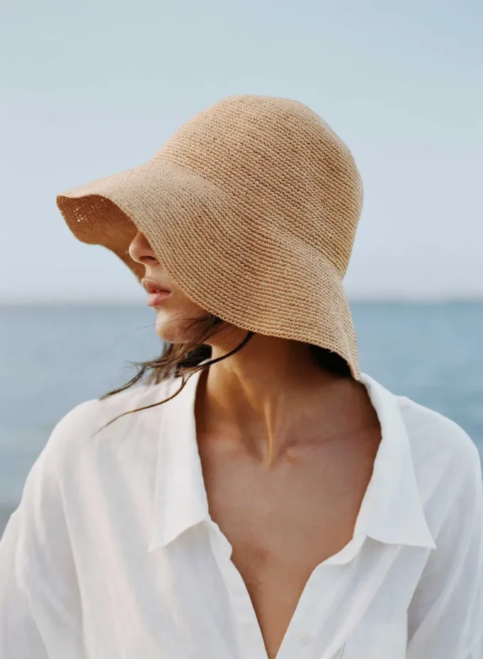 Sombrero de rafia Sunbeam con ala mini