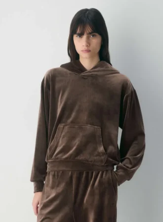 Sudadera con capucha Audrina Velour Sudadera con capucha Audrina Velour