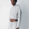 Sudadera con capucha corta y cómoda de felpa Sudadera con capucha corta y cómoda de felpa