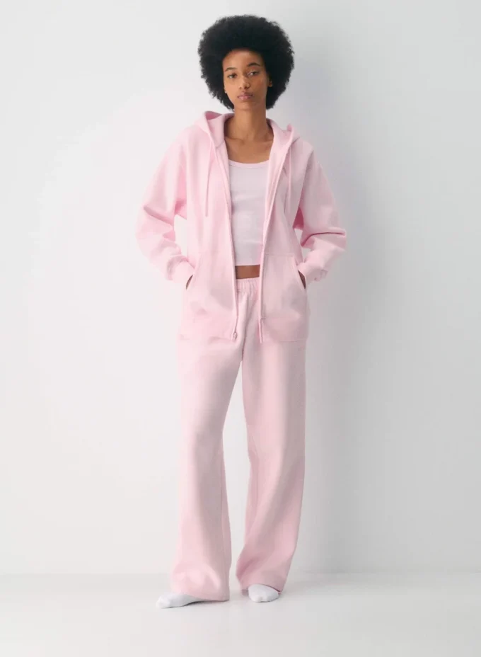 Sudadera con capucha y cremallera Boyfriend