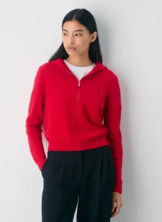 Sudadera con capucha y cremallera Essential Cashmere
