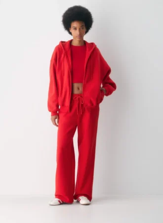 Sudadera con capucha y cremallera mega oversize