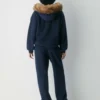 Sudadera con capucha y cremallera mega oversize