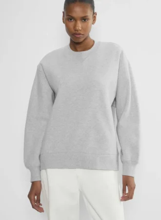 Sudadera de cuello redondo Boyfriend de felpa Cozy