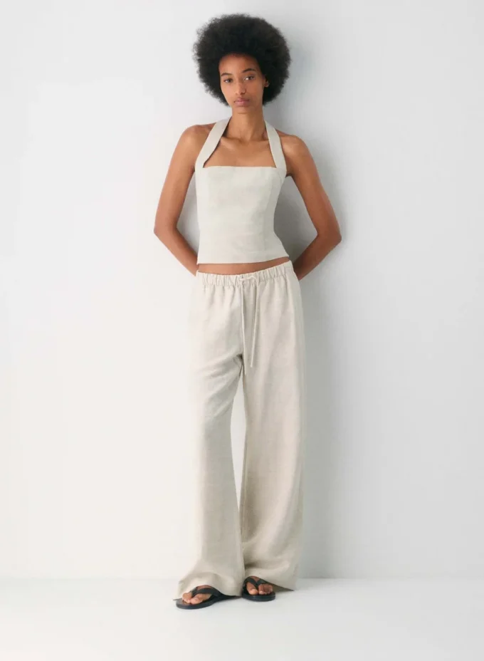 Top halter de lino Whisper