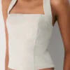 Top halter de lino Whisper