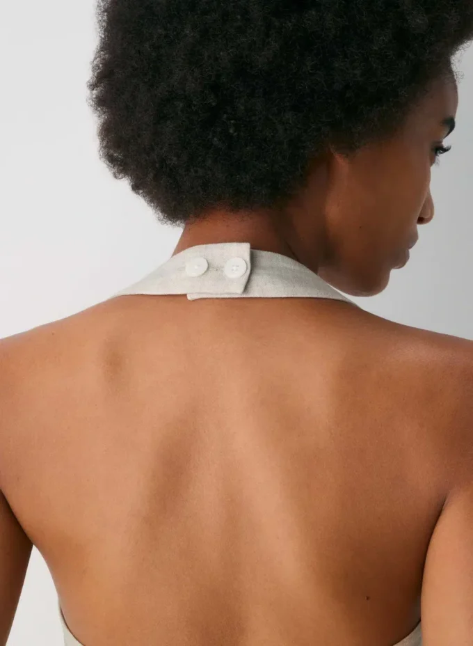 Top halter de lino Whisper