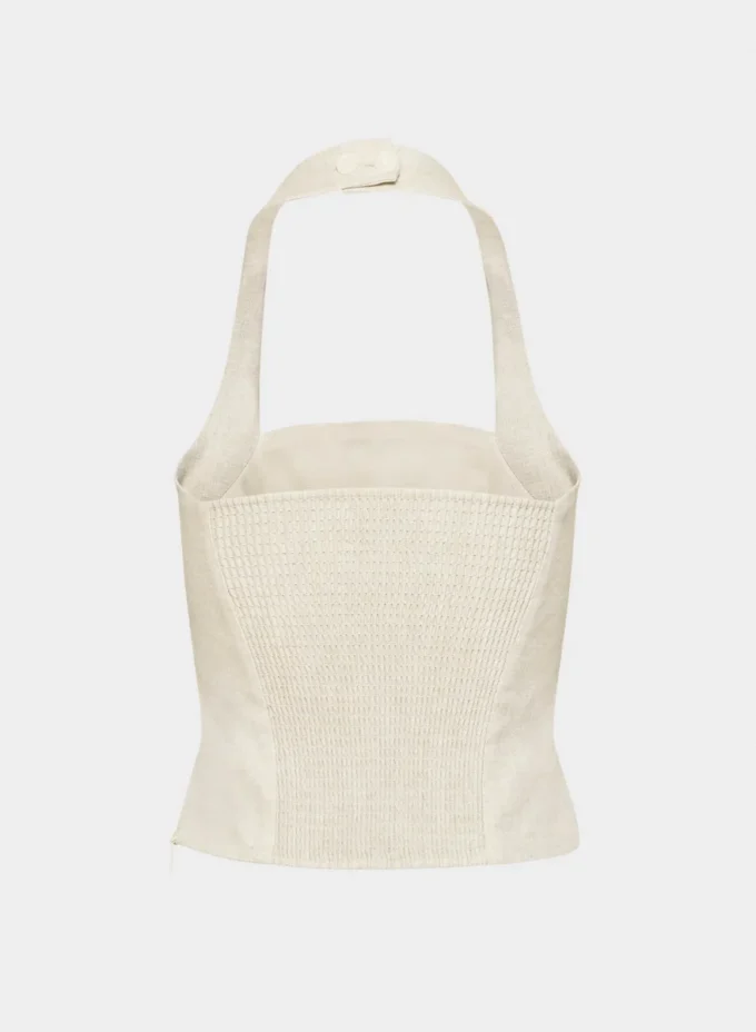 Top halter de lino Whisper