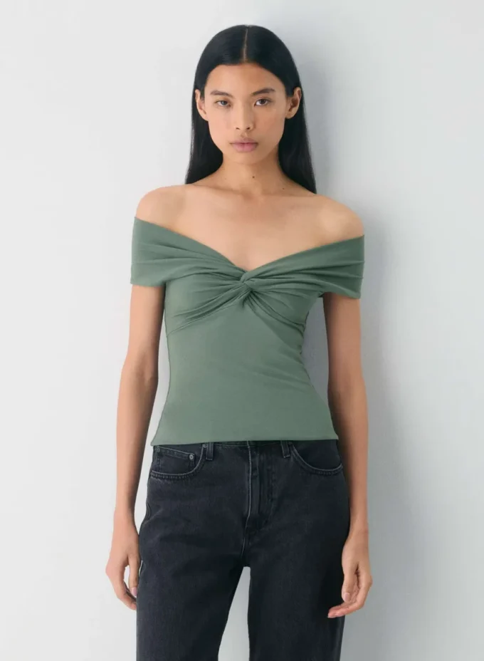 Top original Contour Twist con hombros descubiertos Top original Contour Twist con hombros descubiertos