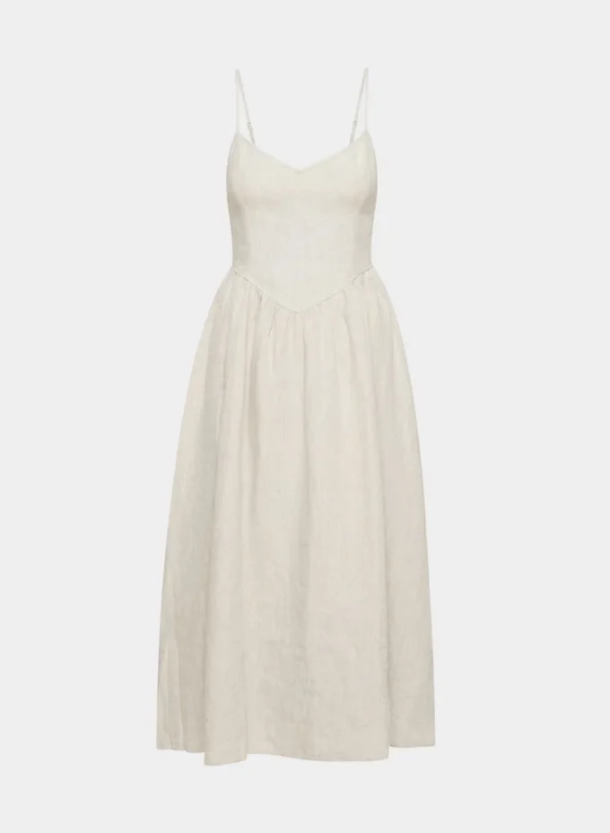 Vestido largo de lino Influence