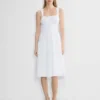 Vestido midi de popelín Martine