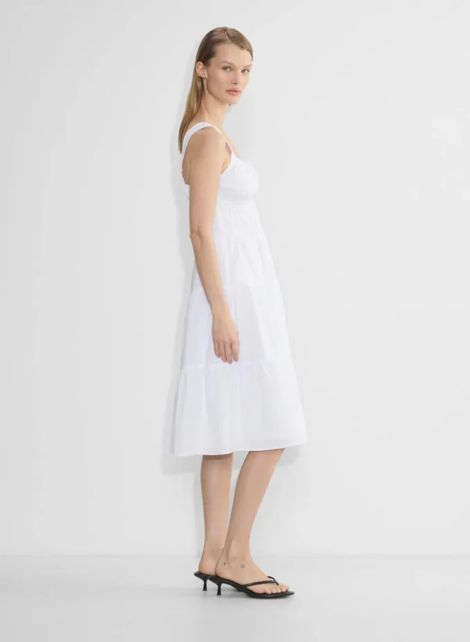 Vestido midi de popelín Martine