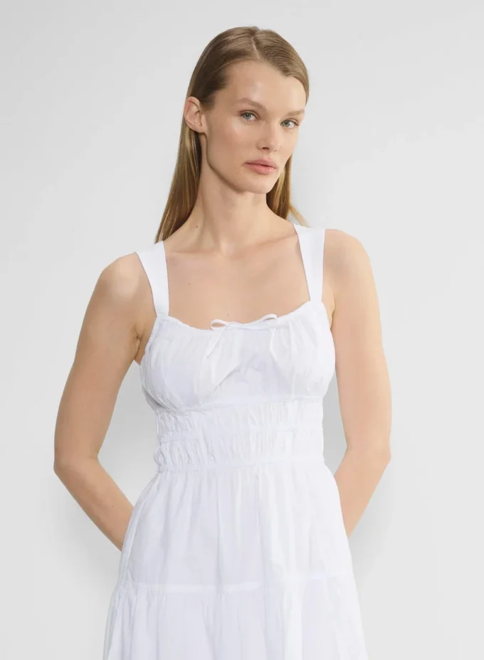 Vestido midi de popelín Martine