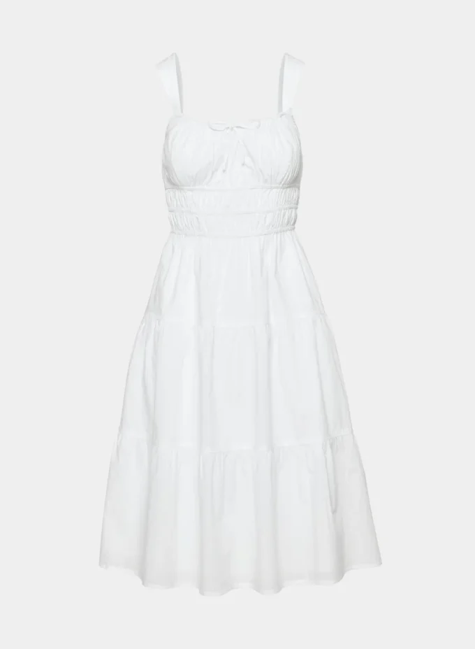 Vestido midi de popelín Martine
